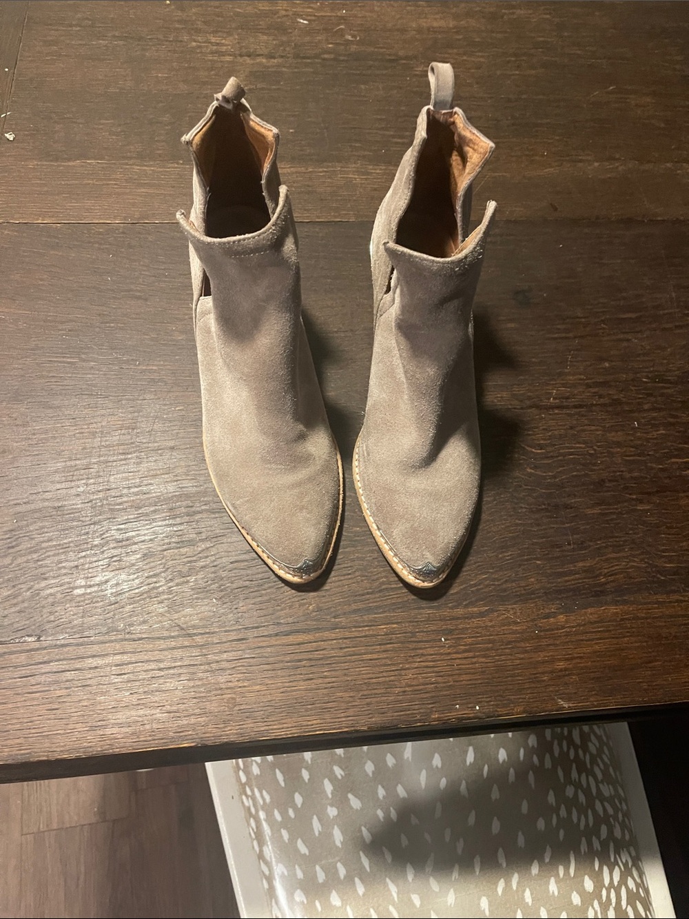 Jeffrey Campbell Taupe Suede Pointed Toe Ankle Booties - Size 8